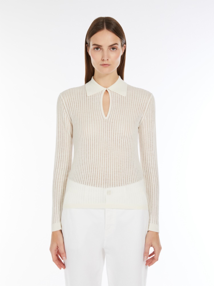 Tシャツ・カットソー MAX MARA STUDIO Woman Polo Shirt White 1 2516941031600 002 6361025106001-b-