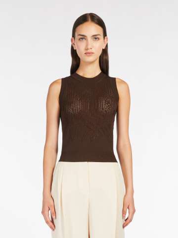Tシャツ・カットソー Max Mara High-Neck Cashmere Top With Subtle Cuff Detailing Max Mara High-neck Cashmere Top With Subtle Cuff Detailing