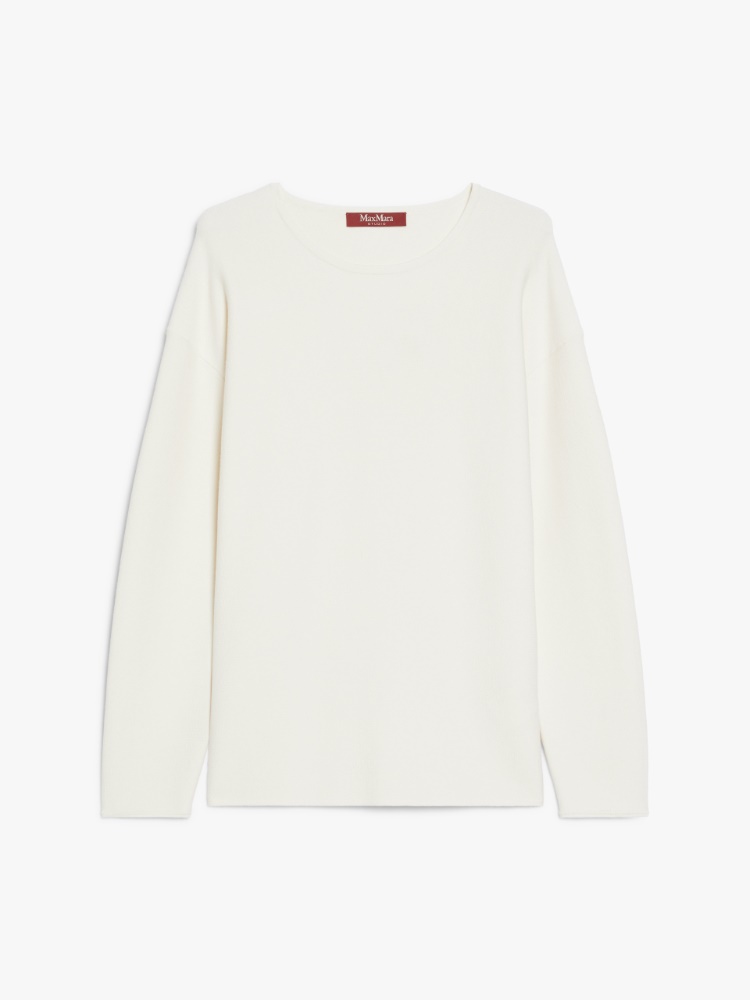 Stretch viscose sweater - WHITE - Max Mara