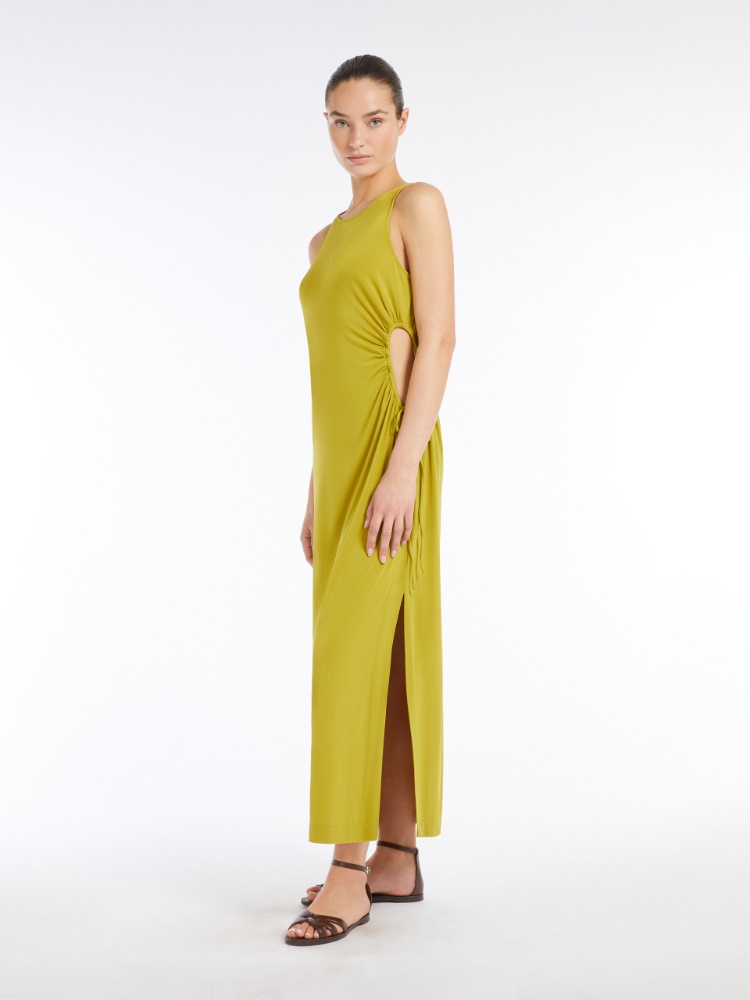 Schmal geschnittenes Kleid aus Crêpe-Jersey - OLIVENGRUEN - Max Mara - 2