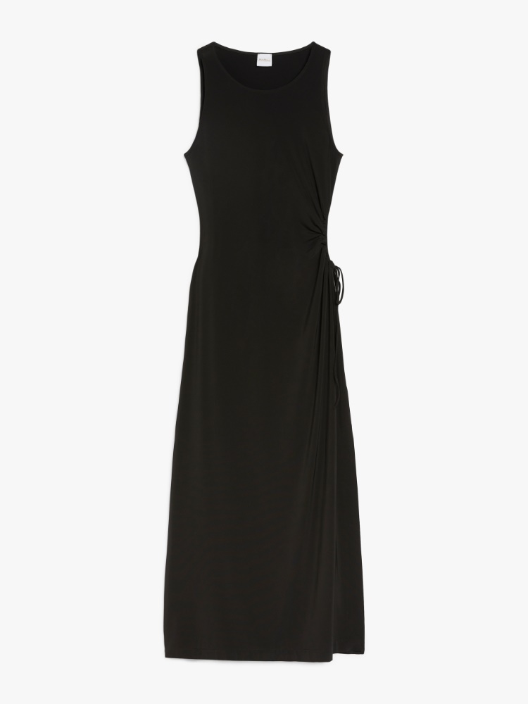 MAX MARA BEACHWEAR●CARO●ジャージークレープフィットドレス Slim-fit crepe jersey dress, black | 