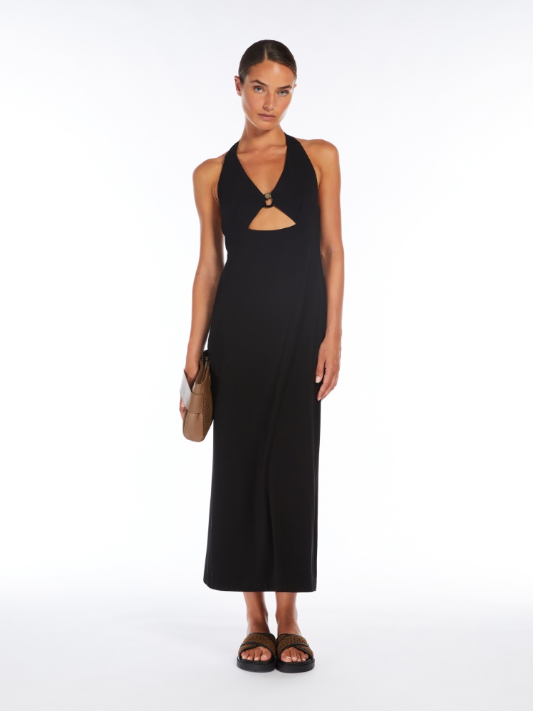 Long crepe jersey dress - BLACK - Max Mara - 2