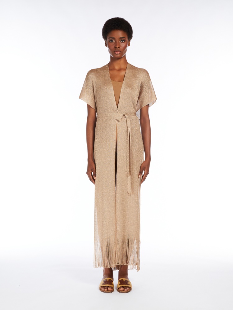 ワンピース MAX MARA Woman Dress Tobacco 2511221132600 003 Printed silk kaftan dress, ultramarine | 