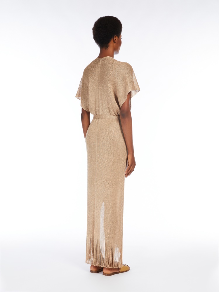 【関税＆送料込み】Max Mara Dress In And Lurex Yarn Max Mara Brown Dress In And Lurex Yarn – BALTINI