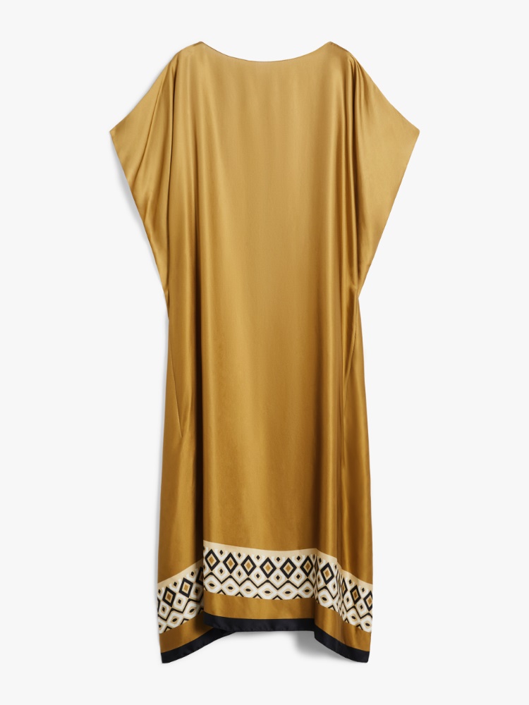 Oversized printed viscose kaftan - BEIGE - Max Mara