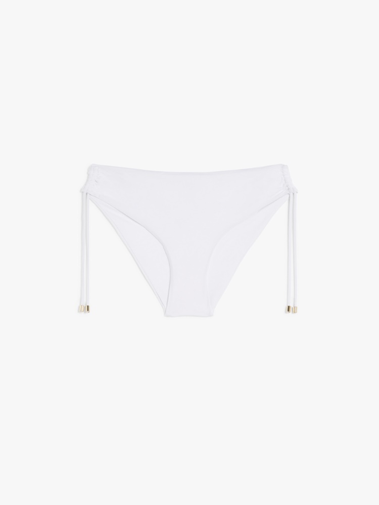 Jersey drawstring bikini bottoms - WHITE - Max Mara