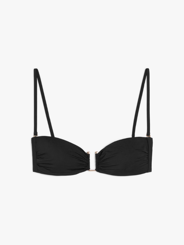 Jersey bandeau bikini top - BLACK - Max Mara