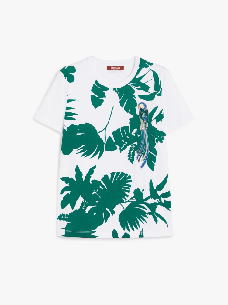 Jersey print T-shirt - GREEN - Max Mara