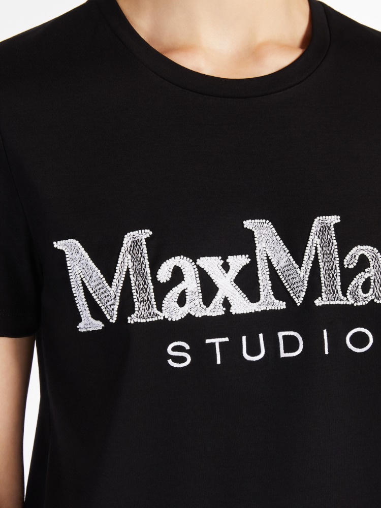 マックスマーラステュディオ WON コットン ジャージー Tシャツ Max Mara Studio MAX MARA マックスマーラ ステュディオ Tシャツ