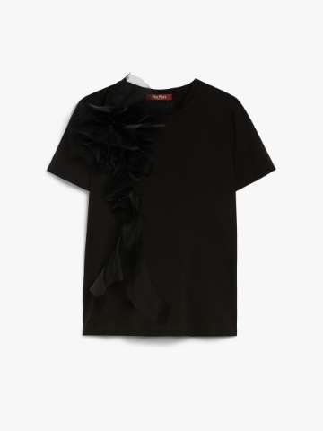 VIP【送料関税込】MAX MARA EMBROIDERED COTTON TOP Embroidered cotton canvas top, black | Weekend Max Mara