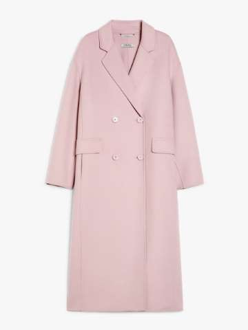 【関税&送料込】Mm Studio Pink Wool Blend Ajaccio Coat STAND STUDIO Essa Brushed double-breasted wool-blend Coat