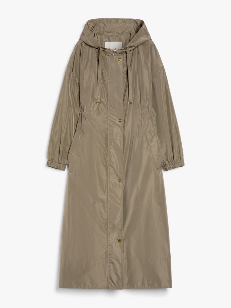 【MAX MARA THE CUBE】TEODORO テオドロ ロング タフタ パーカ Long, water-repellent taffeta parka, clay | 