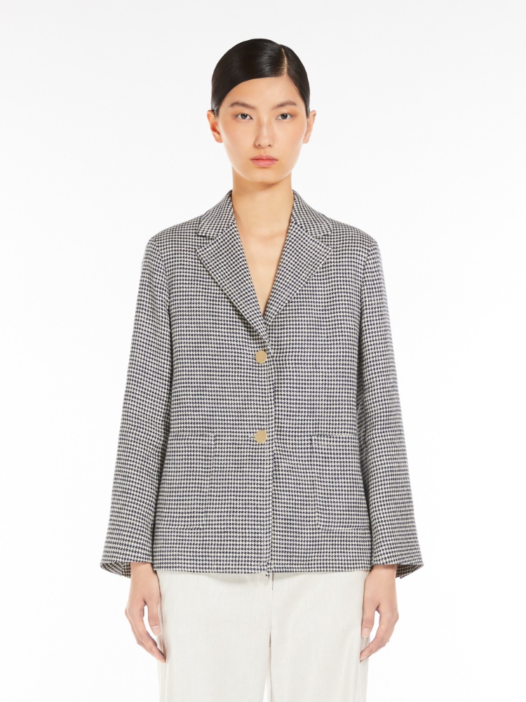 直営♪'S Max Mara 千鳥格子 コットン&リネン ジャケット GIADA 直営♪'S Max Mara 千鳥格子 コットン&リネン ジャケット GIADA