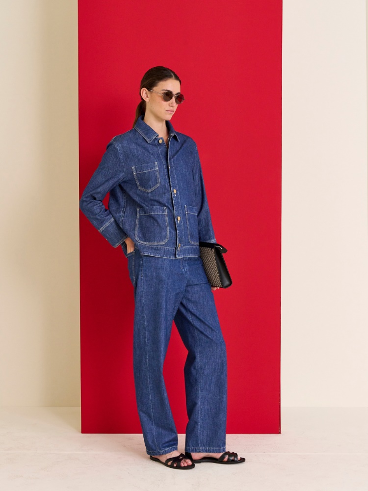Cotton denim jacket + CORNFLOWER BLUE - Max Mara