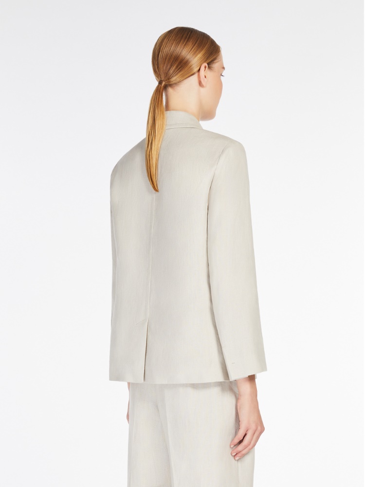 Heavy linen canvas jacket, sand | 