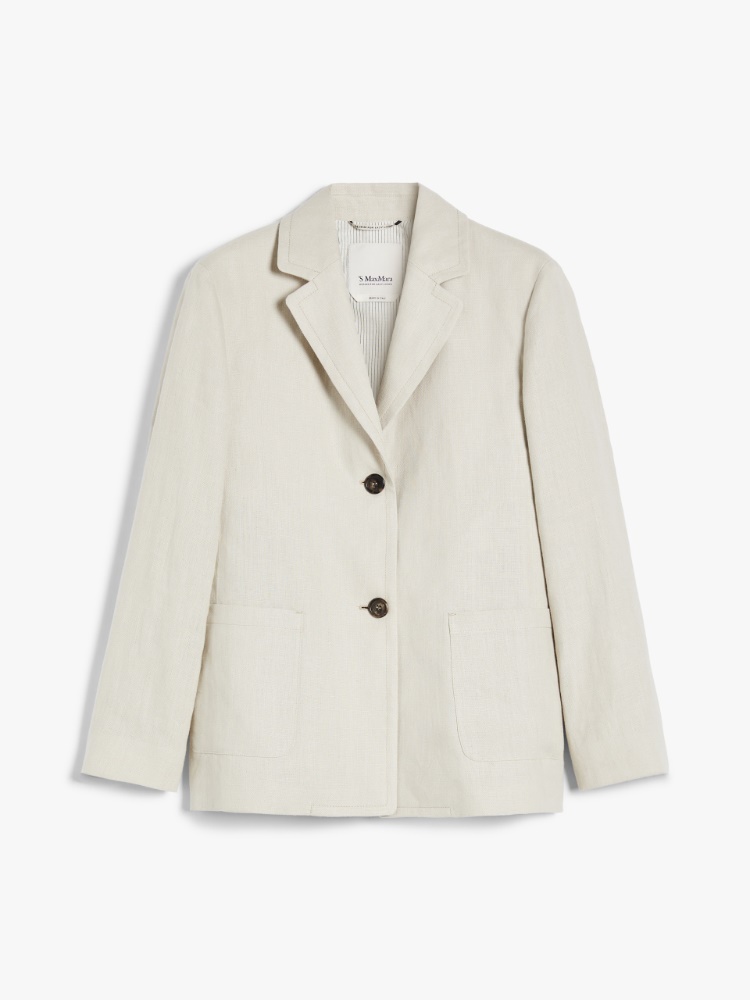 25SS S MAX MARA Arrigo リネンキャンバスジャケット Heavy linen canvas jacket, sand | 