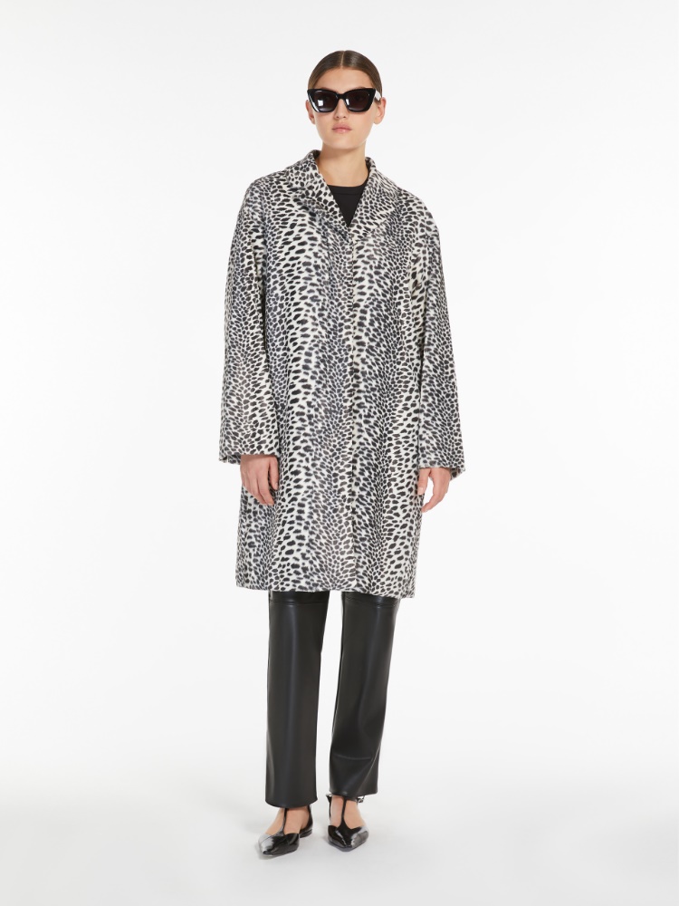 Patterned cotton coat - SAND - Max Mara