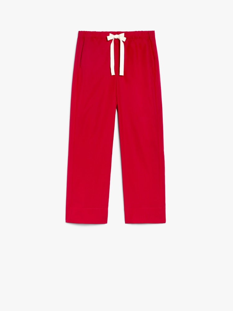 パンツ S MAX MARA POPLIN DRAWSTRING TROUSERS Poplin drawstring trousers, black | 
