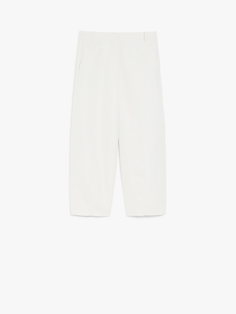 パンツ S MAX MARA JACK BAGGY TROUSERS IN CANVAS S MAX MARA Jack Canvas Wide Leg Pants S Max Mara