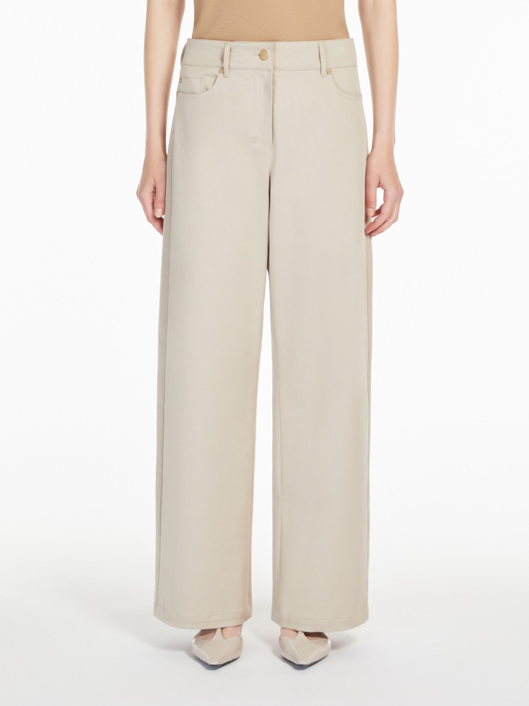 パンツ 'S MAX MARA Felice stretch cotton trouser Beige S Max Mara Felice Trousers | Brown | FARFETCH