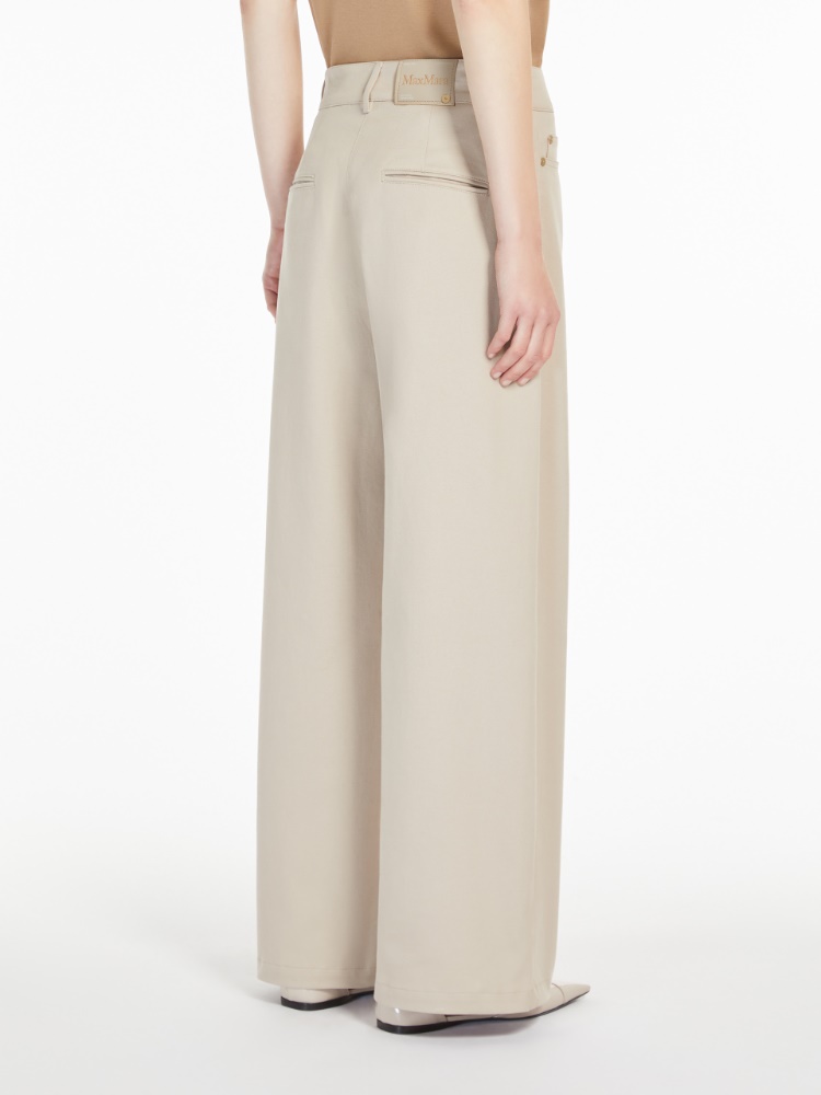 【送料&関税込】Max Mara Colonia Trousers Max Mara COLONIA Wide trousers in silk and linen | REVERSIBLE