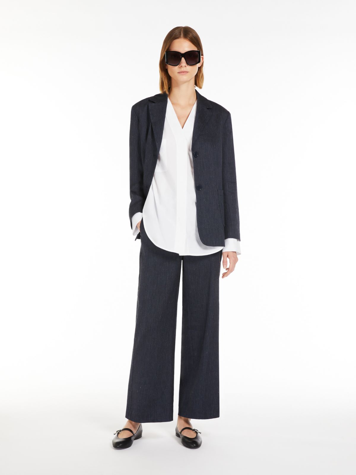 MAX MARA｜TRAINING PANTS (GHINEA (21136111 006 / 2113611 Women's S Max Mara Zemira stretch cotton blend pants