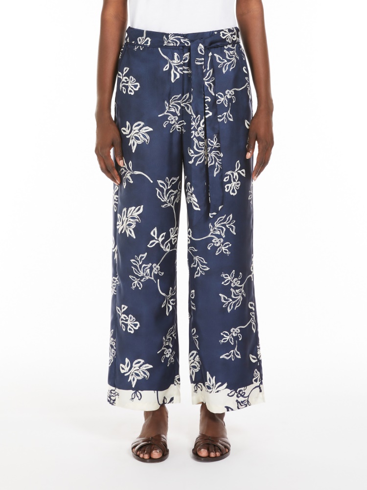 'S MAX MARA プリントシルクベルト付きパンツ CINZIA 9131205306001-b-