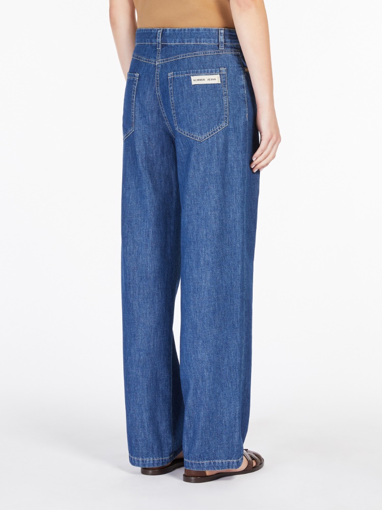 VIP【関税送料無料】希少 S MAX MARA BLUE COTTON POLLY JEANS 9181015306001-d-