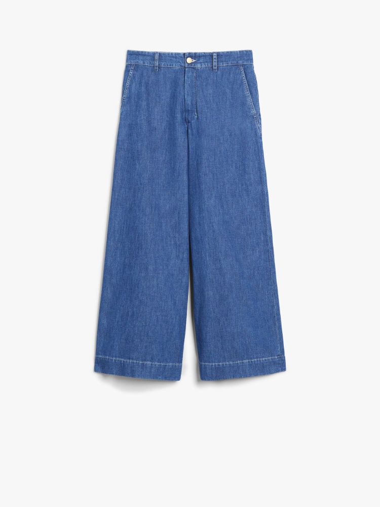 [Burmula] / ☆ MAXI DENIM PANTS / BLUE MAXI DENIM PANTS (DEEP BLUE) - BURMULA