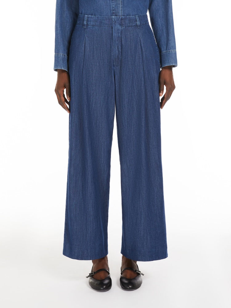 【関税＆送料込み】Max Mara Midnight Trousers In Denim Effe Denim trouser pants | Max Mara