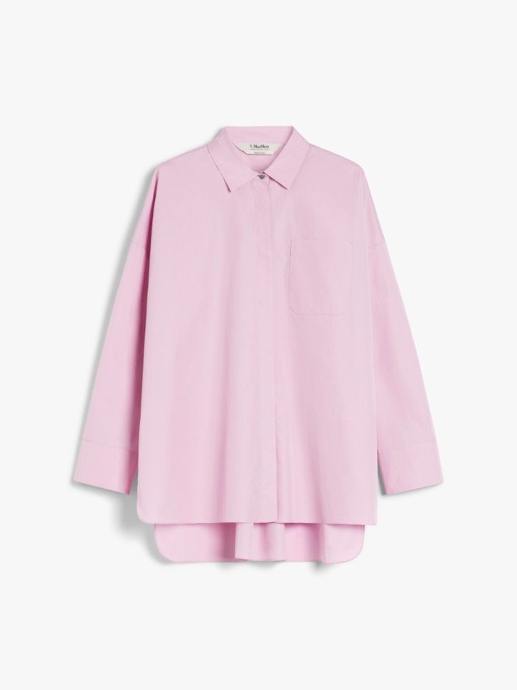 Tシャツ・カットソー Max Mara Studio Pink stretch satin Baden shirt Stretch organic cotton T-shirt, pink | Weekend Max Mara