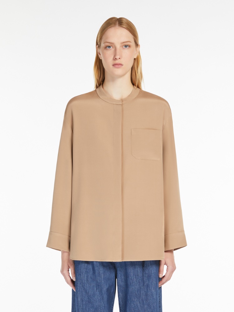 Silk safari shirt - CAMEL - Max Mara - 2
