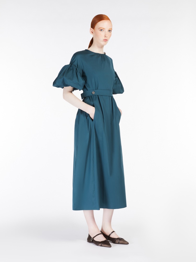 【Max Mara Studio】[CARONTE] ピュア ポプリン シャツ ドレス Poplin shirt dress, optical white | 