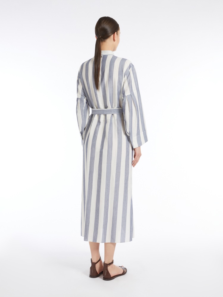 ワンピース MAX MARA COTTON CANVAS CHEMISIER DRESS S Max Mara Emilia blue cotton chemise dress