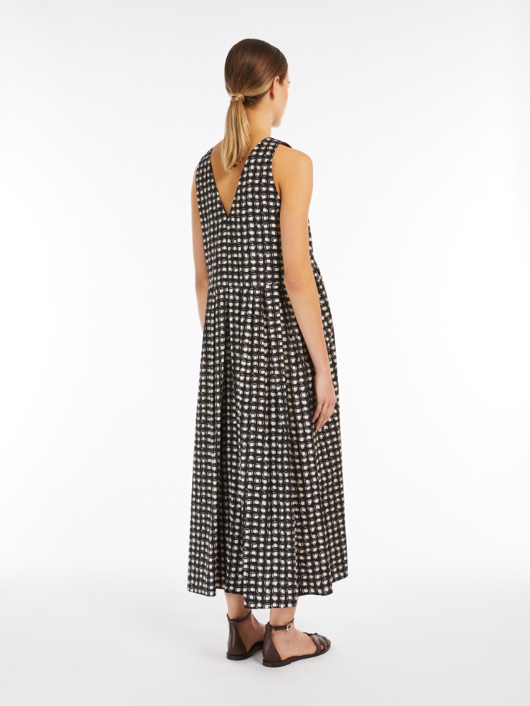 DT MaxMara ★ コットン混 ミディ丈ドレス RESULT ブラック DT MaxMara ☆ コットン混 ミディ丈ドレス RESULT ブラック