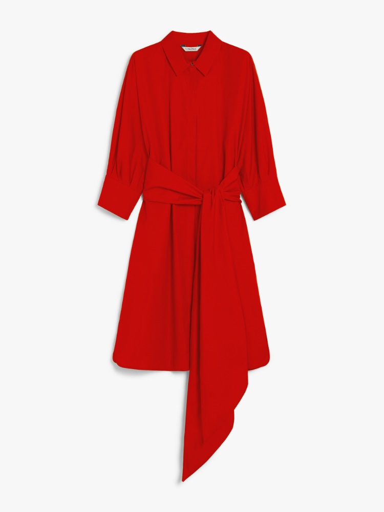 【★完売必至★】MAXMARA ☆ ポプリン シャツ ドレス TABATA Poplin shirt dress, red | 