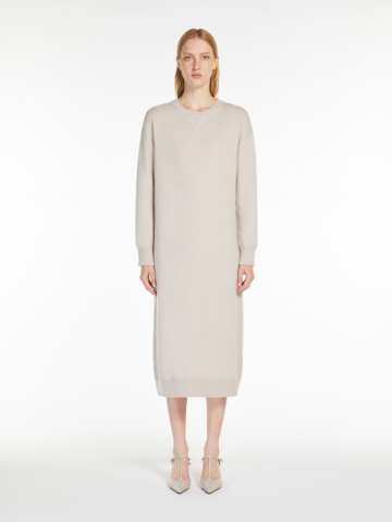 ☆MaxMara☆入手困難☆エレガントWool＆Cashmere Dress/ADUNCO Embroidered wool and cashmere dress, white | 