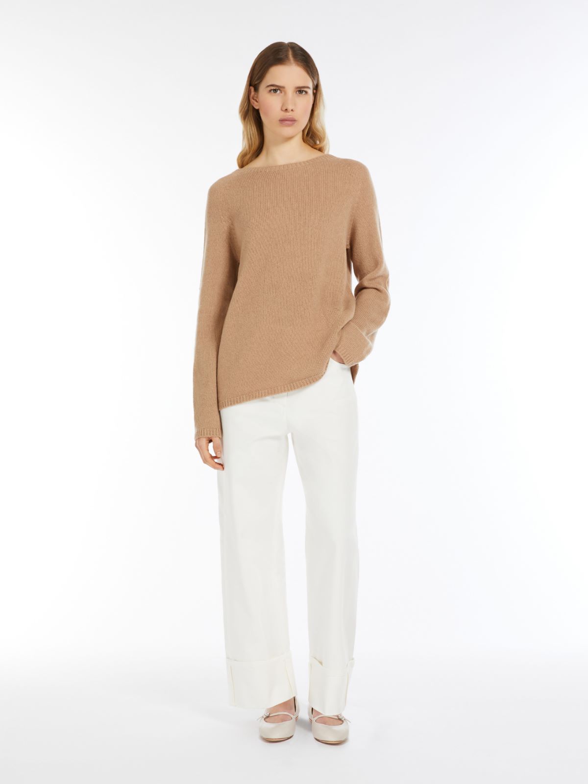 Wool and cashmere jumper + CAMEL - Max Mara