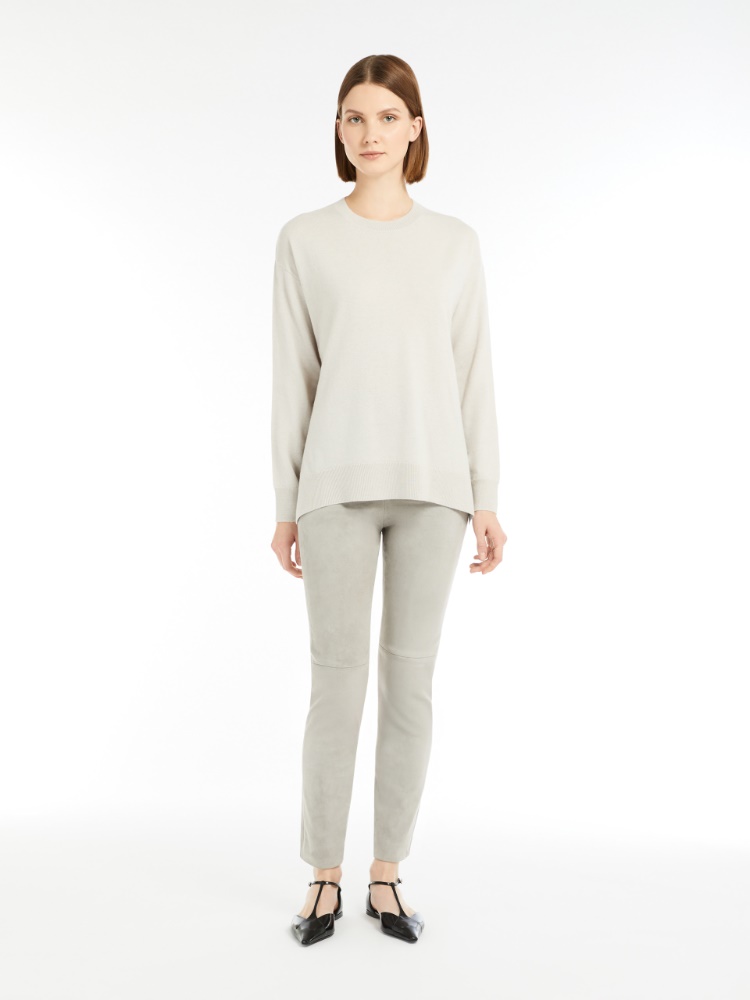 Relaxed-fit wool sweater - PEARL GREY - Max Mara