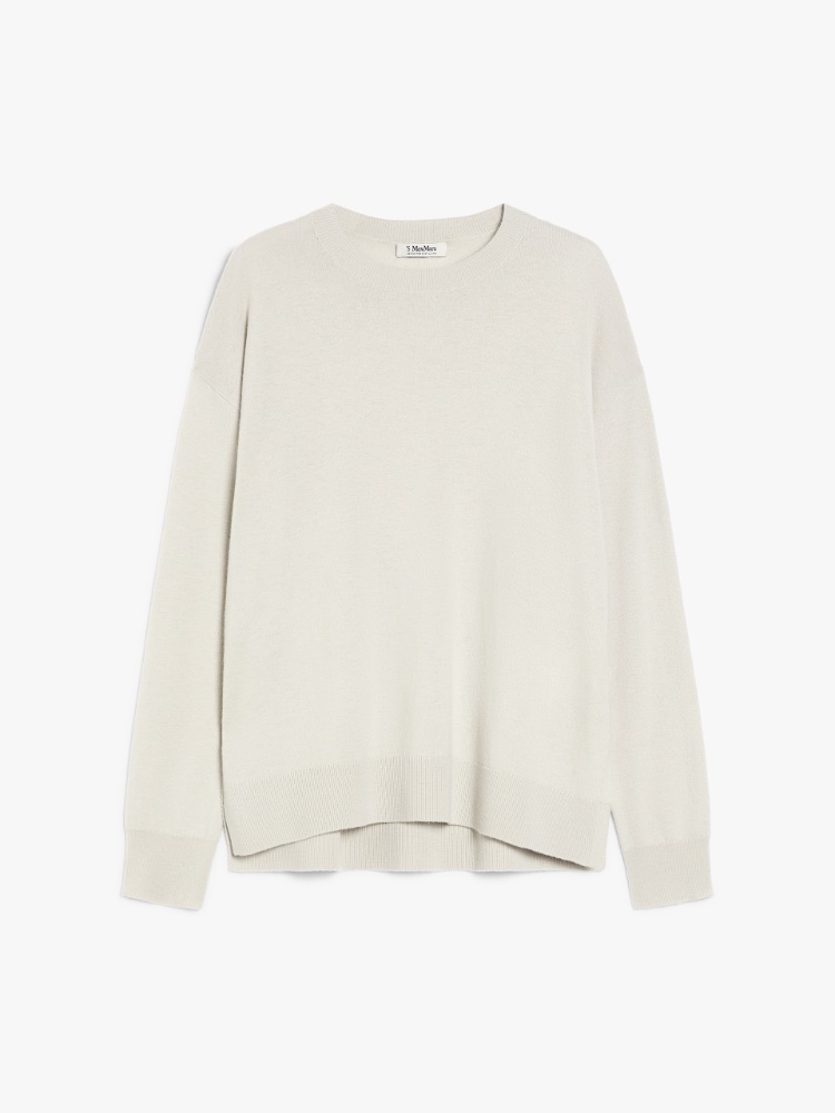 Relaxed-fit wool sweater - PEARL GREY - Max Mara