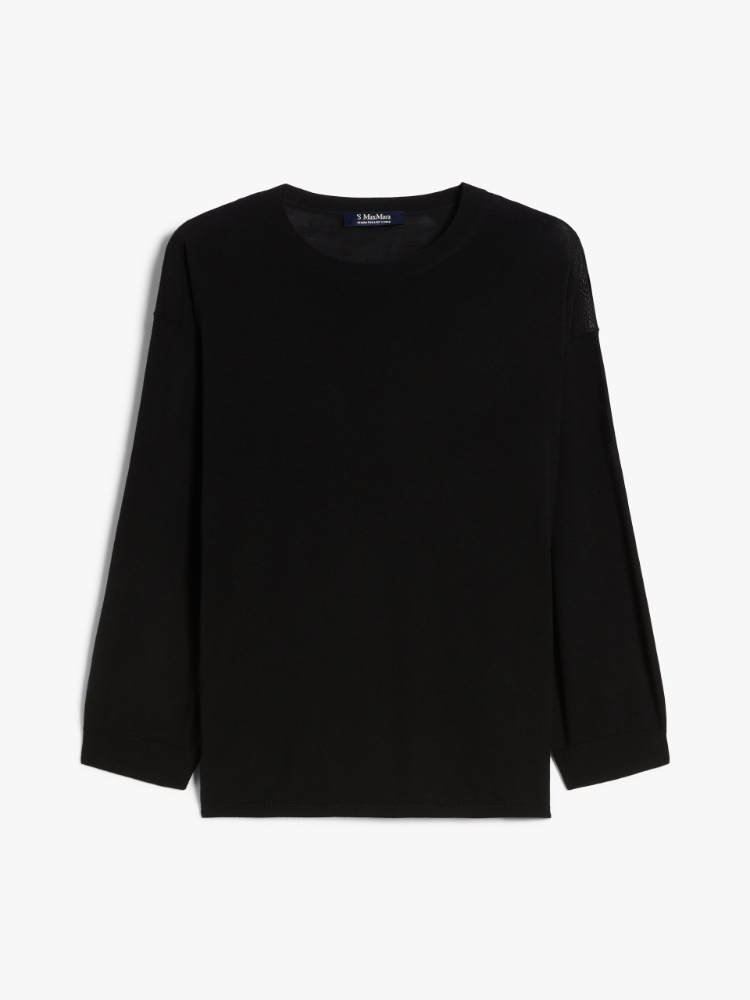 Tシャツ・カットソー Max Mara Basic wool sweater Black Organic cotton jersey T-shirt, black | Weekend Max Mara