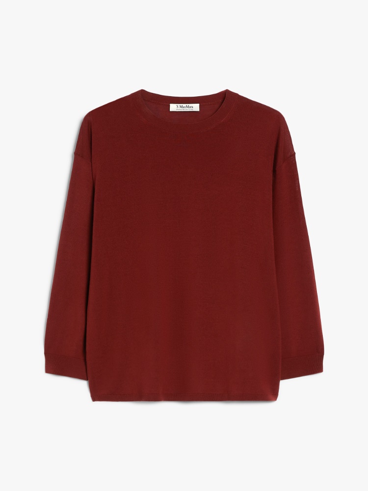 Lightweight wool yarn sweater - BORDEAUX - Max Mara