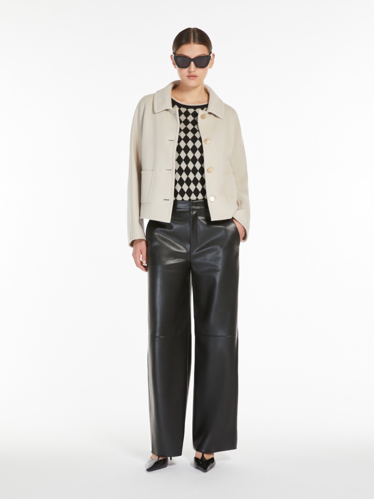 ジャケット S MAX MARA SINGLE BREASTED SOGNO JACKET Single-breasted double-faced wool jacket, natural | 