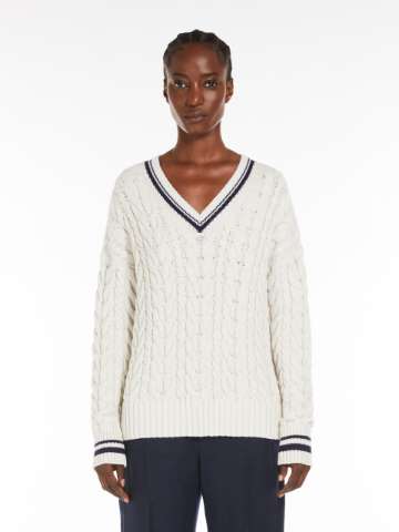 【Max Mara】JACQUARD STOLE WITH MONOGRAM PATTERN（関税込み） Jacquard jumper | Max Mara
