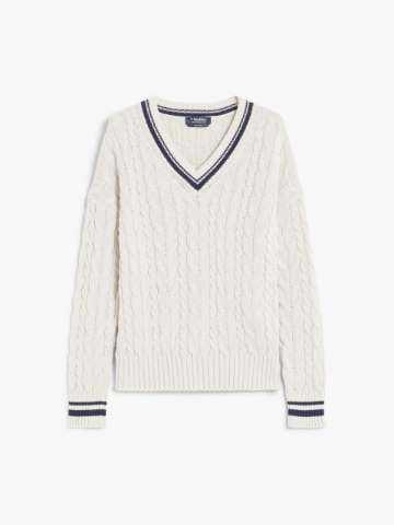 【Max Mara】JACQUARD STOLE WITH MONOGRAM PATTERN（関税込み） Jacquard jumper | Max Mara