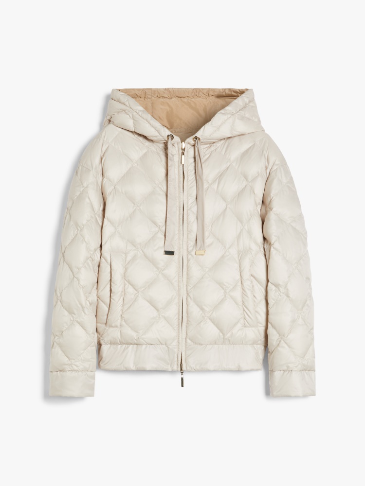 MAX MARA｜DOWN JACKETS (DISOFT (19481144 002 / 194811446 Short, reversible down jacket in water-repellent canvas