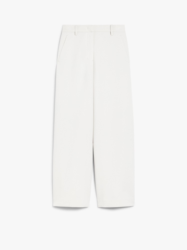Scuba jersey straight-leg trousers - ECRU - Max Mara