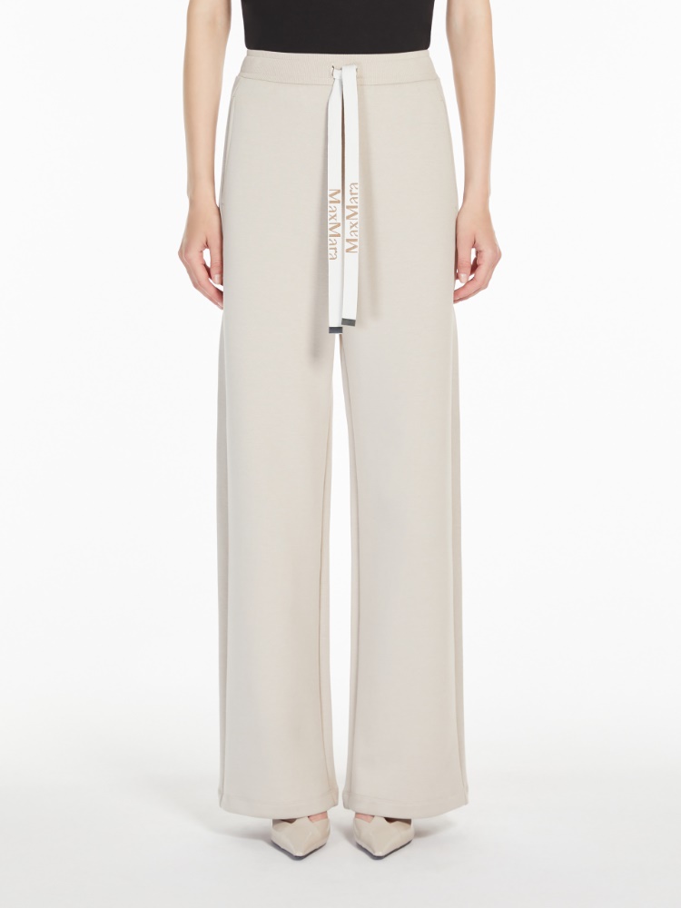 【関税込み】Max Mara ベージュ Bali ラウンジパンツ Fleece drawstring trousers, beige | 