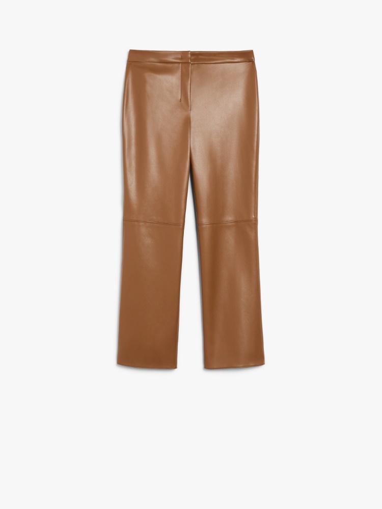 スブリーメ] エコレザー スリム パンツ, camel | 