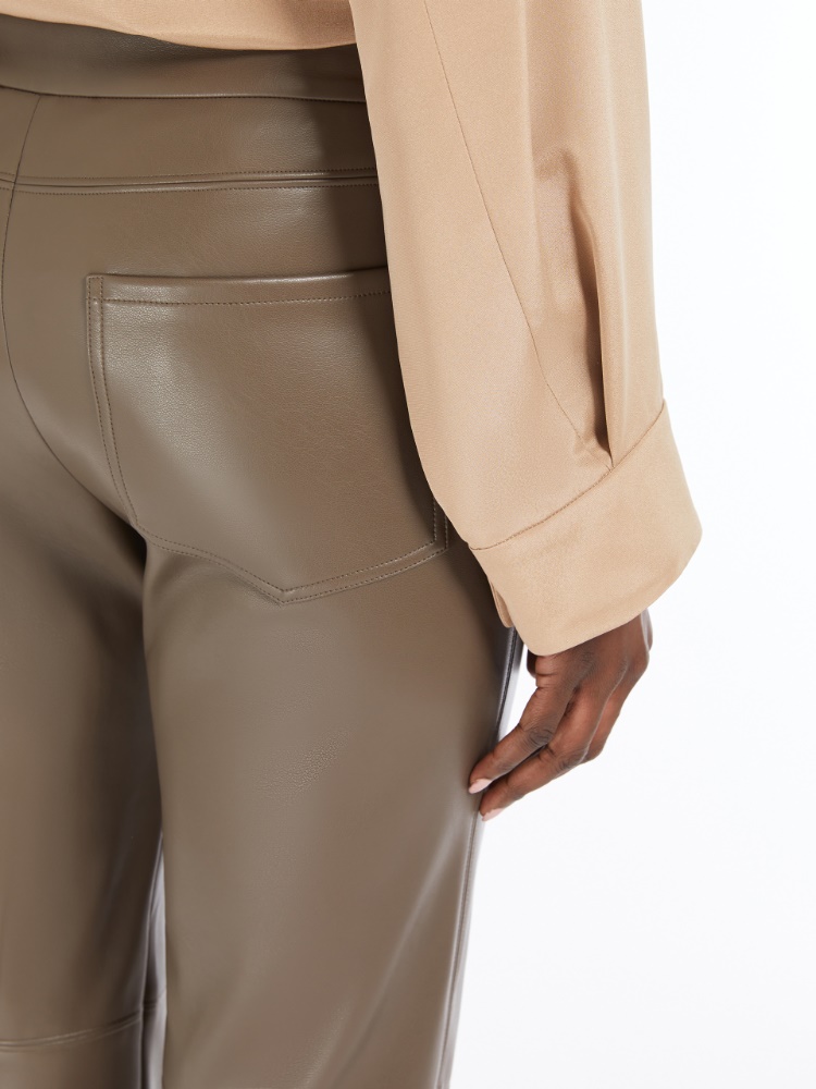 MAX MARA｜PANTS (SUBLIME (19781041 008 / 19781041600 008 Coated fabric slim trousers, clay | 